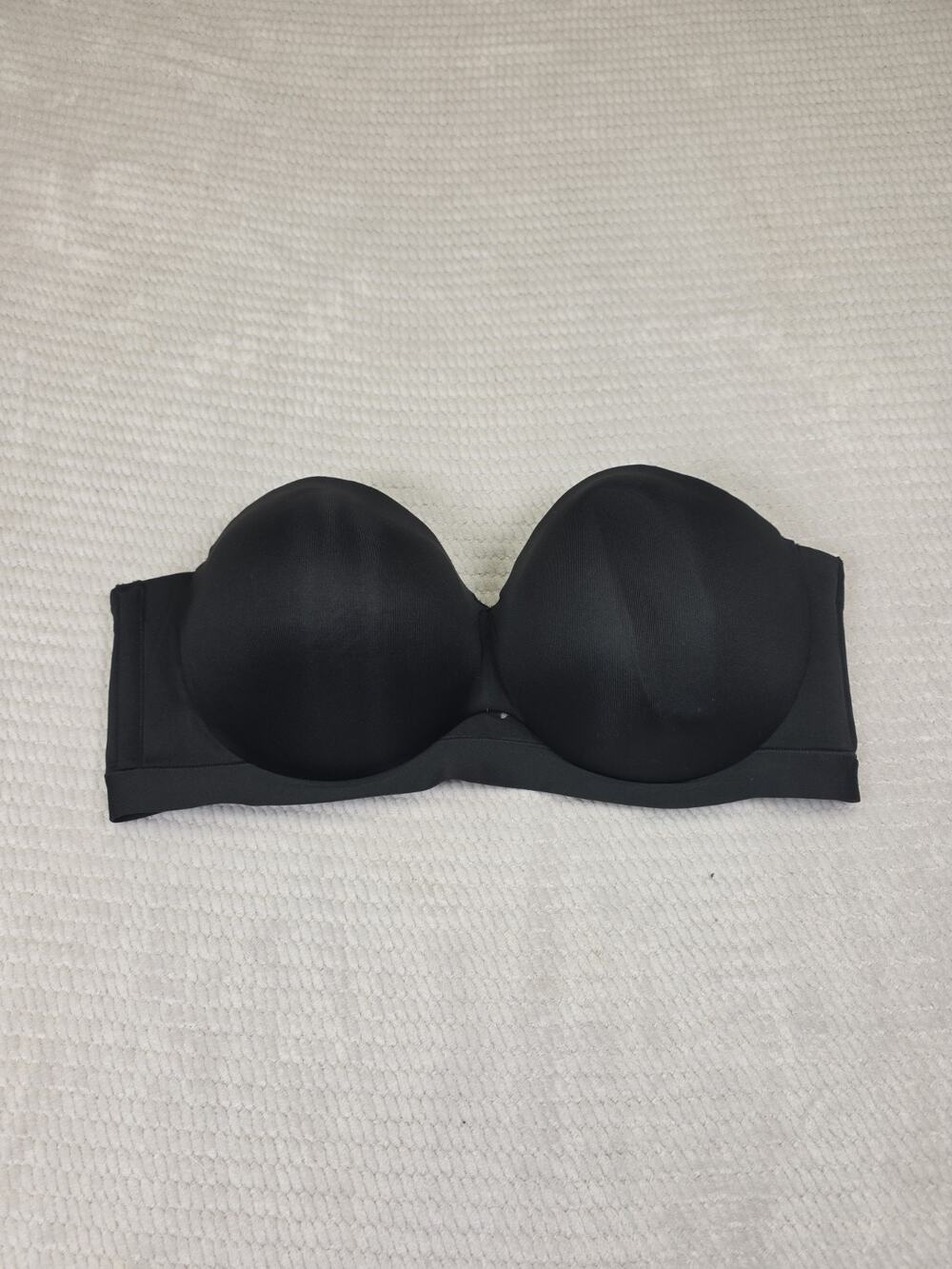Cacique Bra Womens 46DD Black Comfort Bliss Strapless Wired